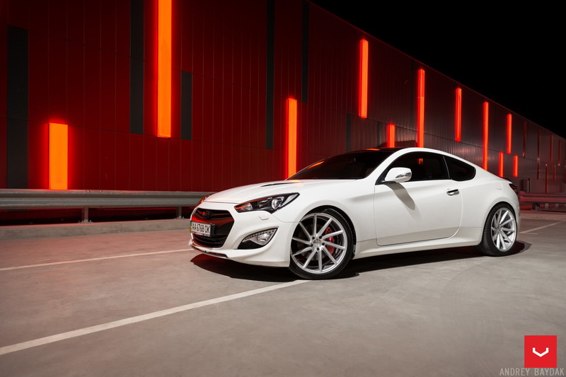 Genesis, coupe, white, wheels, Vossen Wheels, Hyundai, motor, vossen, auto, 1080P