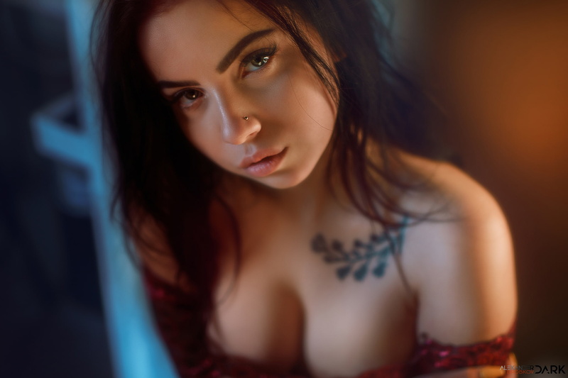 women, Alexander Drobkov-Dark, portrait, neckline, shoulder, adult, look, s, hairstyle, contemplation, depression - sadness, headshot, beautiful woman