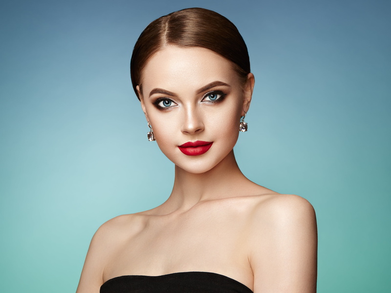 lipstick, style, model, makeup, girl, photographer Oleg Gekman, 4K, photoshoot