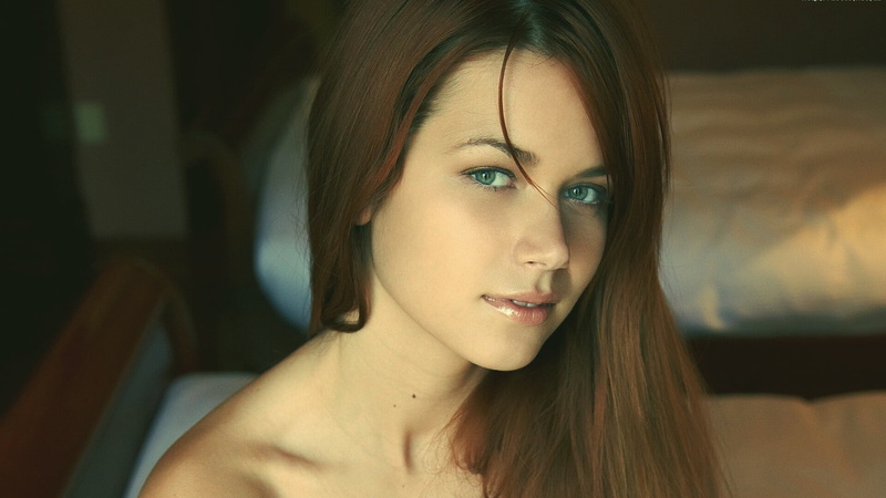 focus on foreground, front view, contemplation, hair, women, brunette, real people, teenager, one person, headshot, 1080P, Kamila Hermanova, young women