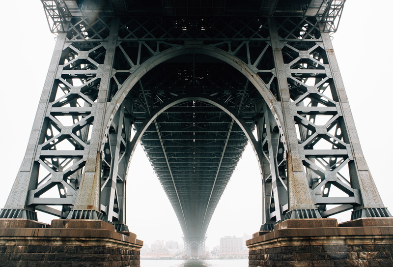 construction, underneath, infrastructure, iron - metal, travel destinations, water, tourism, structure, bridge, built structure, arch, low angle view, building exterior