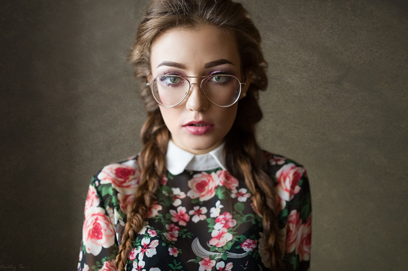 portrait, women with glasses, Dmitry Shulgin, women, Diana, 1080P