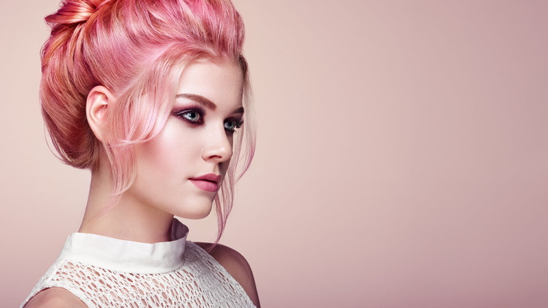 girl, hairstyle, color, 4K, Oleg Gekman, style, makeup