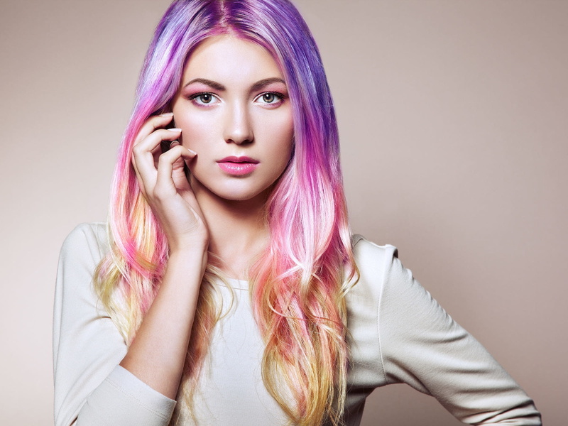 1080P, Oleg Gekman, portrait, sponge, Colorful Dyed Hair, Rainbow Hairstyles