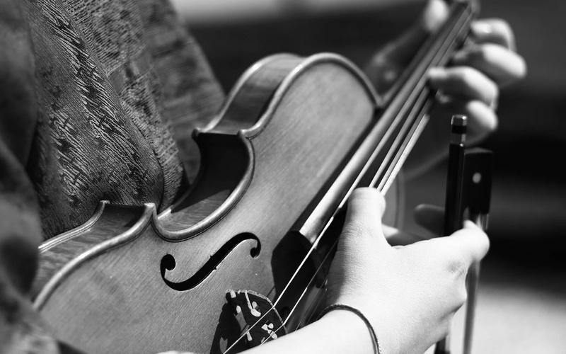 black-and-white, musical instrument string, human hand, selective focus, playing, indoors, arts culture and entertainment, hand, finger, string, person
