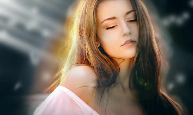 young women, teenager, headshot, child, shirt, luster, looking, positive emotion, one person, retouch, beautiful people, brown hair, beauty, women, beautiful woman