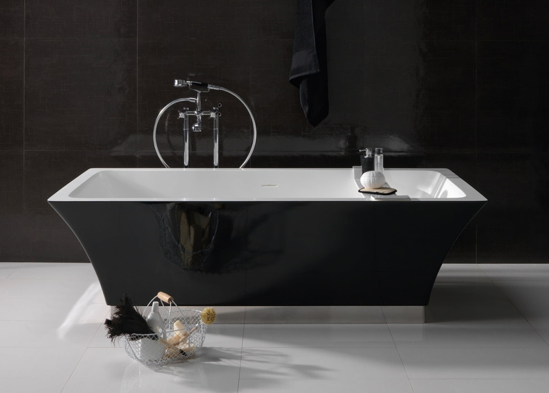 design, ceramic, sink, nature, food and drink, white, absence, 1080P, domestic bathroom, home, bathtub, faucet, flooring, interior, black, hygiene, no people