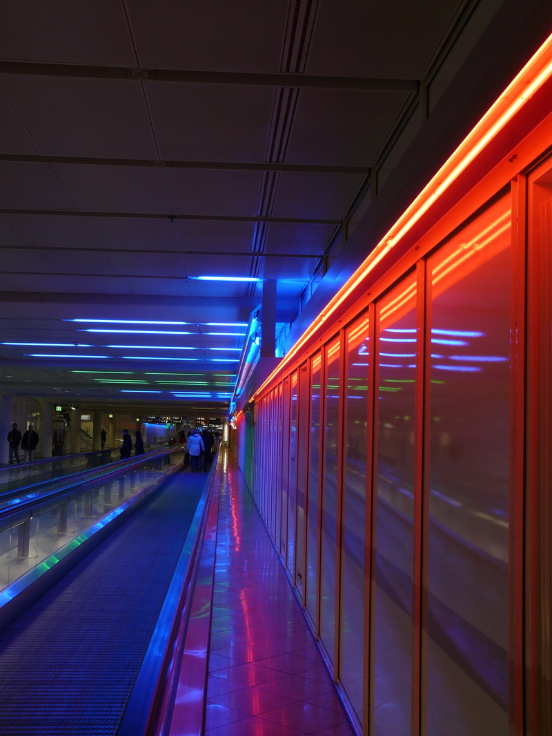 incidental people, futuristic, station, treadmill, movement, lighting equipment, transport, 2K, transportation, means of rail transport, rail transportation