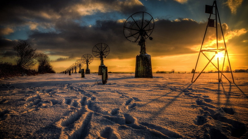 plant, cold temperature, sun rays, satellite, HDR, winter, sunlight, trees, field, environment, no people, frozen, cloud - sky, landscape, covering, sky