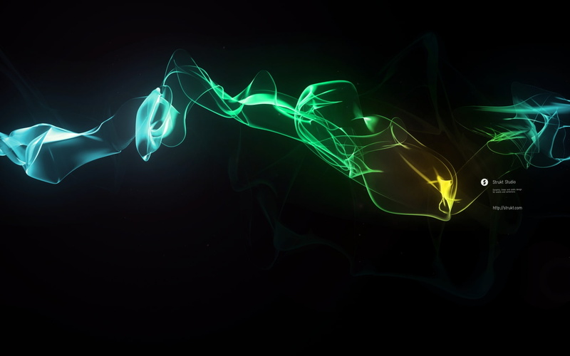 blue, green, smoke, 3d, dark, desktop, 720P, hd, abstract, flame