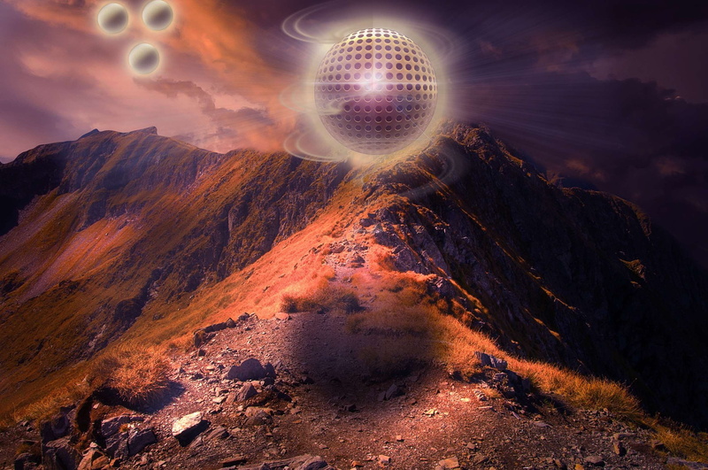 sphere, rock, alien, clouds, no people, planet, rock - object, circle, geology, digital composite, glowing, nature, composite, volcano, globe, scenics - nature