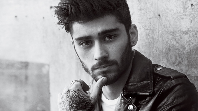 Tattoo, 1080P, English, Singers, Face, Black and White, Singer, Zayn Malik