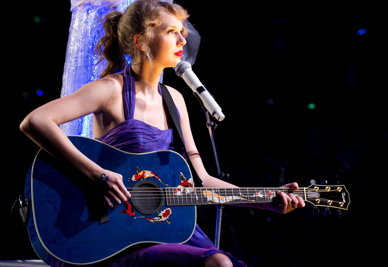 Taylor Alison Swift, singer, Taylor Swift, concert, blonde, 1080P, guitar