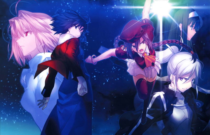 people, real people, anime, group of people, security, anime girls, standing, Type-Moon, Melty Blood, nightlife, occupation, women, stage, performance