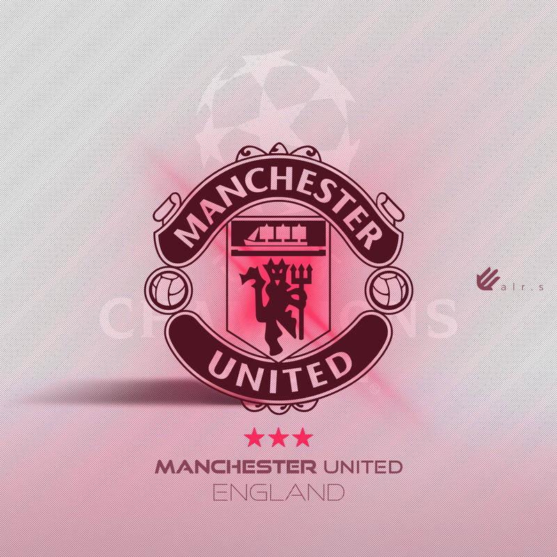 creativity, clubs, graphic design, logo, colorful, Champions League, Football, photography, Manchester United, red, 1080P