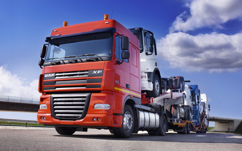 mode of transportation, occupation, 4K, trucking, Trucks, machinery, road, red, construction Industry, nature, freight Transportation, transportation