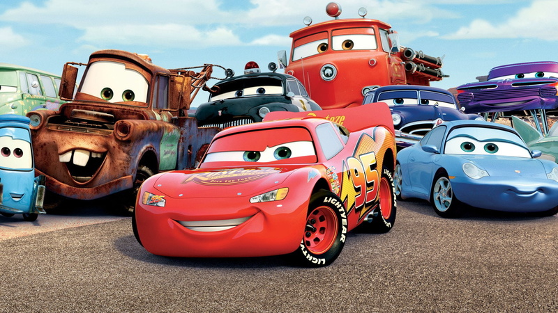 Car, Flo (Cars), Cars, Mater (Cars), Sally Carrera, Sheriff (Cars), Lightning McQueen, 1080P