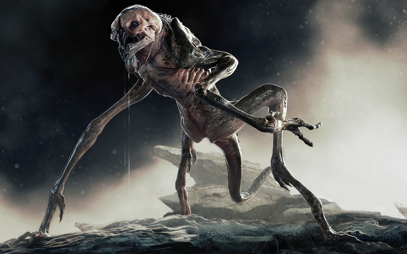 spooky, fantasy, gray, nature, carnivore, night, alien, monster, 720P, no people, star - space, winter, human representation, mystery, aggression, digital composite