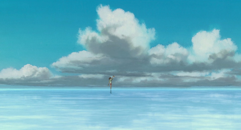 tranquility, environment, animal, horizon over water, water, Spirited Away, 1080P, sky, Movie, scenics - nature, horizon, day, cloud - sky, beauty in nature