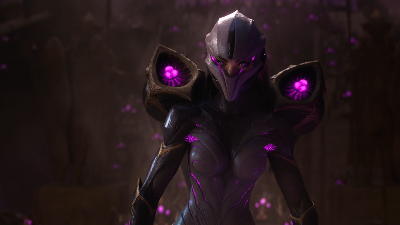 costumes, women, League of Legends, science fiction, rocket, 4K, weapon, pink dress, shield, hair, KaiSa, kaisa
