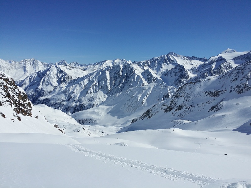 panorama, landscape, snowcapped mountain, snowy, new zealand, blue white, trace, mountain summit, cold temperature, stubaital, sport, winter dream, action