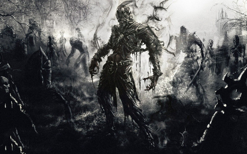 fantasy art, creature, fictional, horror, black, digital art, 720P