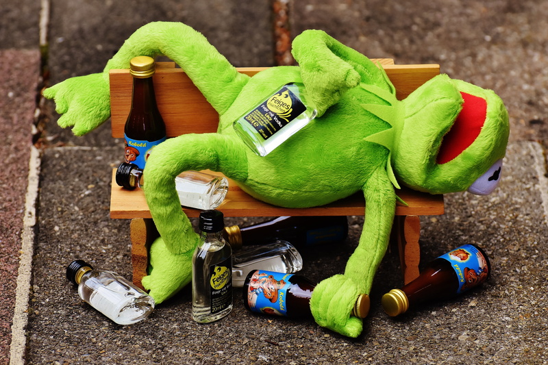 animal, plush, full length, representation, figure, brown, funny, close-up, drunk, outdoors, safety, drink, stuffed animal, humor, protection, 5K, activity