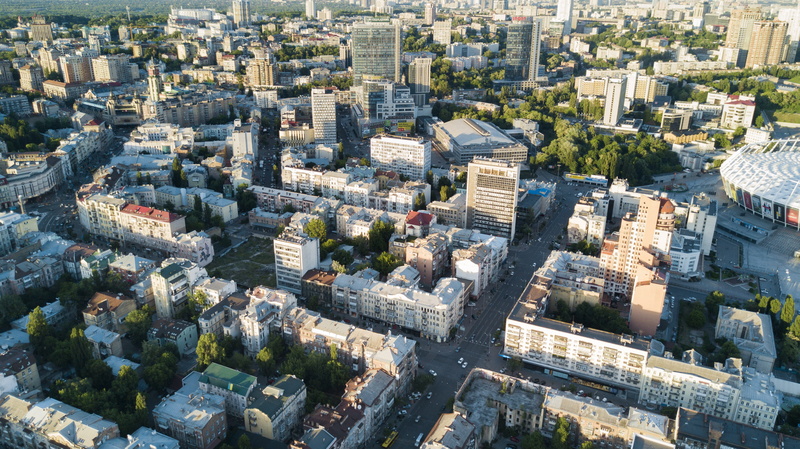 architecture, building exterior, crowd, building, sunlight, украина, crowded, nature, aerial, built structure, high angle view, modern, outdoors, aerial view