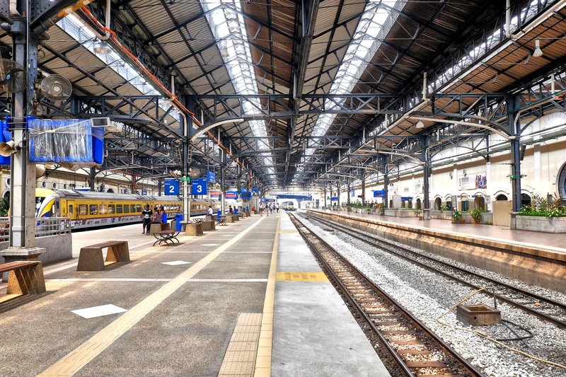 railroad station platform, terminal, industry, no people, outdoors, architecture, train, railway, built structure, rail transportation, railroad track