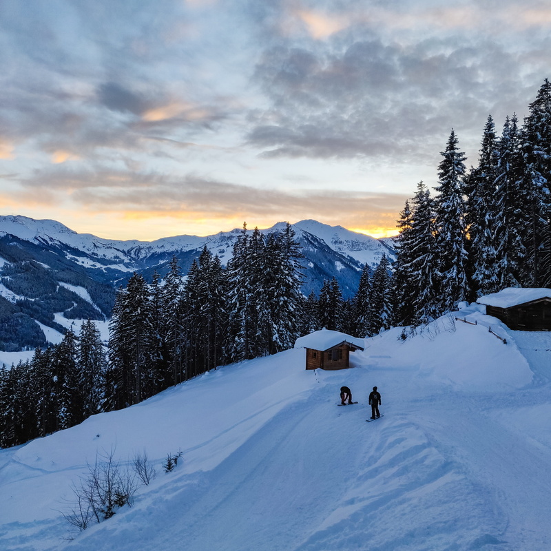 human, cold temperature, sky, house, tree, winter, outdoors, plant, sports, mountain, beside, tent, 2K, leisure activity, sport, piste, person, snowcapped mountain