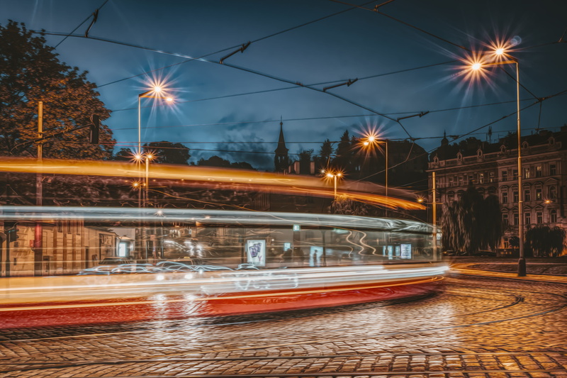 lens flare, stone, travel, at night, no people, street, blurred motion, speed, transport, night, historic center, europe, architecture, sky, building exterior