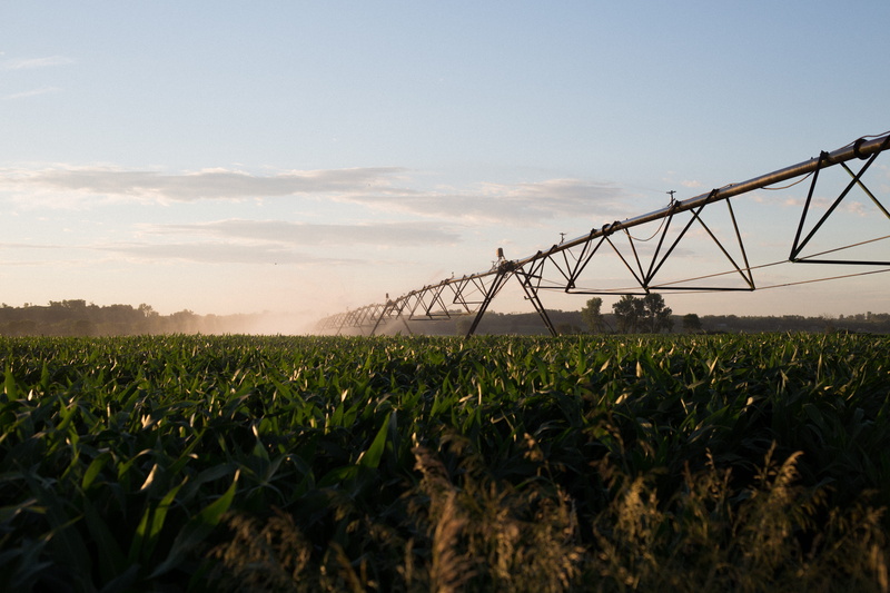 sergeant bluff, watering, connection, green color, midwest, no people, united states, bridge, crop, beauty in nature, cloud - sky, irrigation, architecture