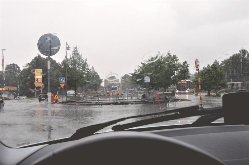 day, wiper, pouring, rainy season, no people, motor vehicle, outside, cloudy, glass - material, fall, vehicle, rain, mode of transportation, autumn, nature