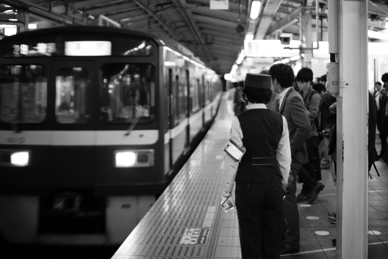 group of people, adult, clothing, people, railroad station, platform, architecture, apparel, yokohama, transportation, rail transportation, pedestrian