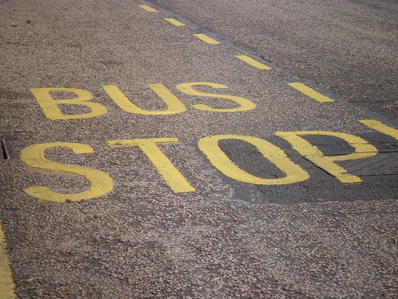 busstop, message, yellow, 2K, sign, travel, text, bus, street photography, railway station, road marking, traffic, symbol, outdoors, bus station, service bus