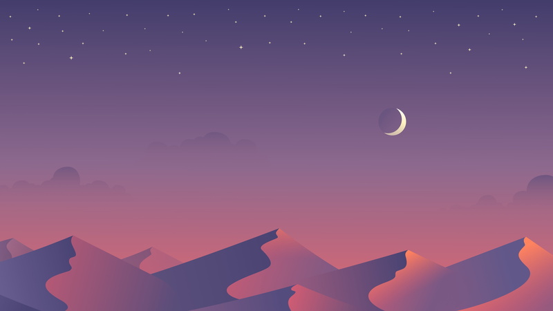 smoky, mount, 5K, sky, sunset, the sky, the moon, clouds, stars, mountain, smoky sky, mounts, cloud, purple, a month, mountains, lilac, star, moon, month