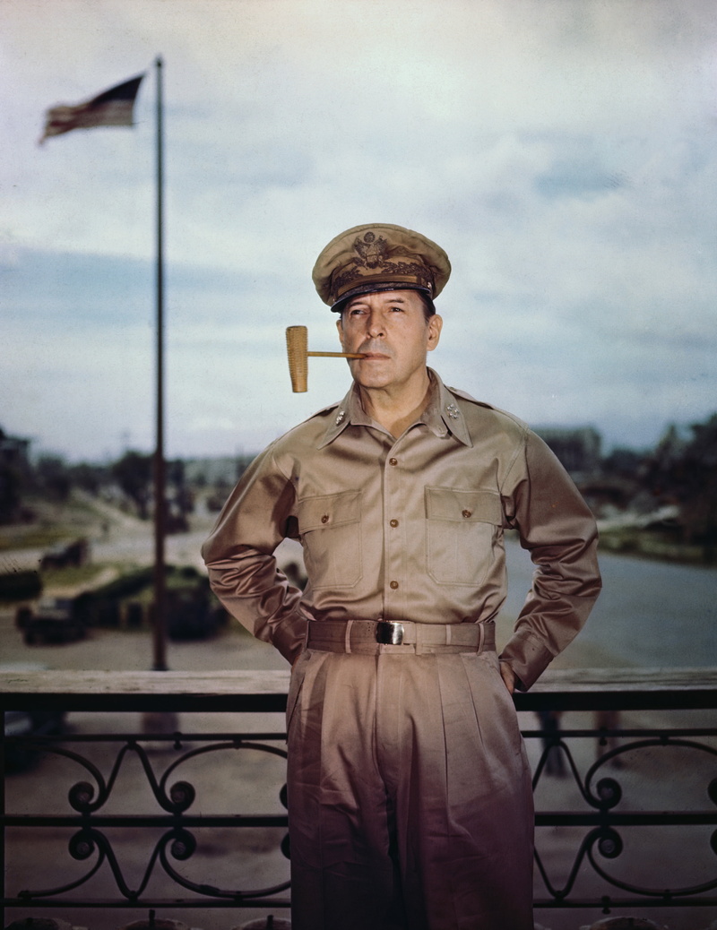 front view, 4K, cap, US Army, day, cloud - sky, government, corn cob pipes, uniform, standing, one person, World War II, adult, military, Douglas McArthur