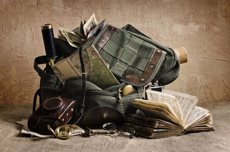 old, run-down, studio shot, 4K, hat, compass, paper, personal accessory, green, shoe, book, spyglass, bag, indoors, card, antique, obsolete, clothing