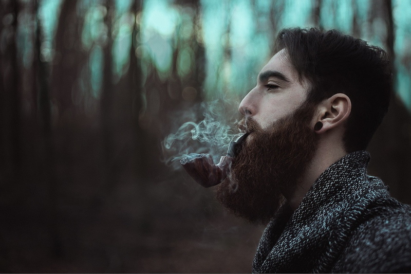 men, 720P, model, beards, sad, smoke