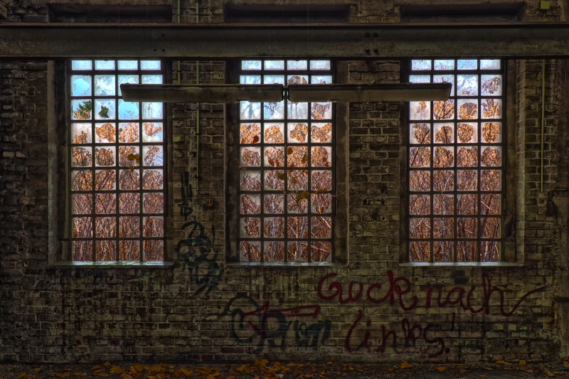 old, window, built structure, brick, western script, industrial building, atmosphere, industry, wall, past, architecture, factory building, the past, brick wall