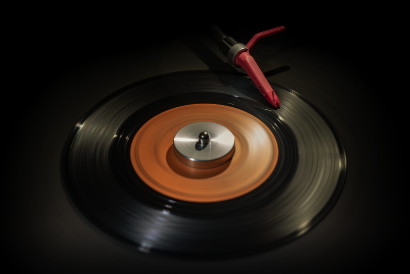 no people, technology, background, retro styled, record player, high angle view, groove, indoors, audio device, record player needle, analog reproduction