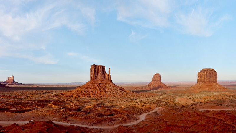 sky, landscape, place, environment, eroded, beauty in nature, red, rock, climate, scenics - nature, arizona, monument, rock - object, solid, hd, non-urban scene