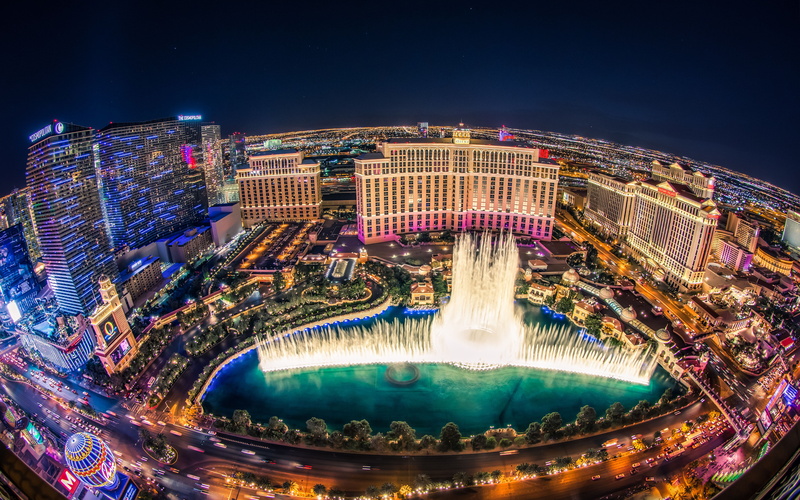 city, world, america, nevada, vegas, hd, fountain, desktop, usa, north, las, bellagio, landscape, building, 5K, night, casino