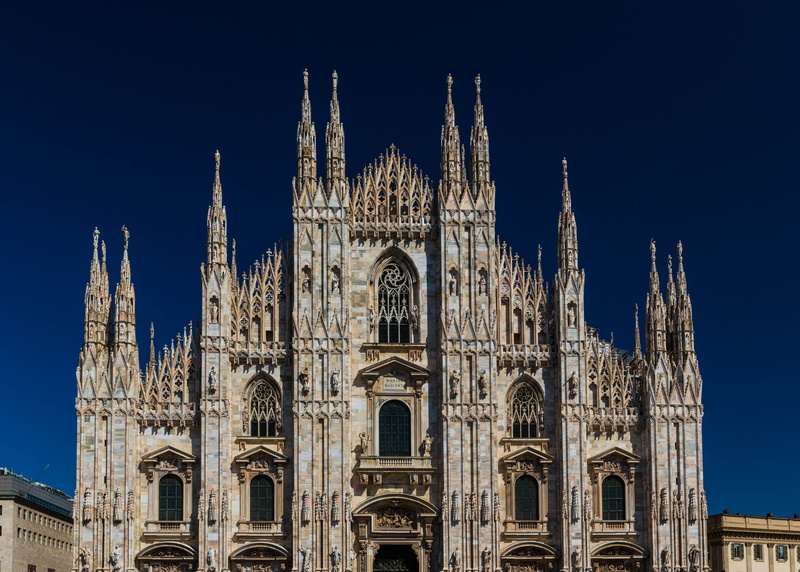 4K, no people, travel destinations, building exterior, tourism, travel, history, gothic style, built structure, low angle view, the past, milano, ornate