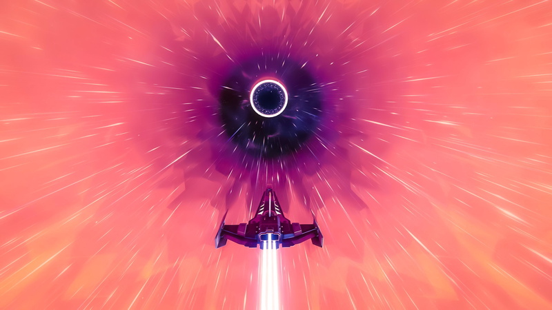 science fiction, artwork, futuristic, fantasy art, wormhole, fantasy, digital art, warp, Spaceship, 4K, sci-fi, space