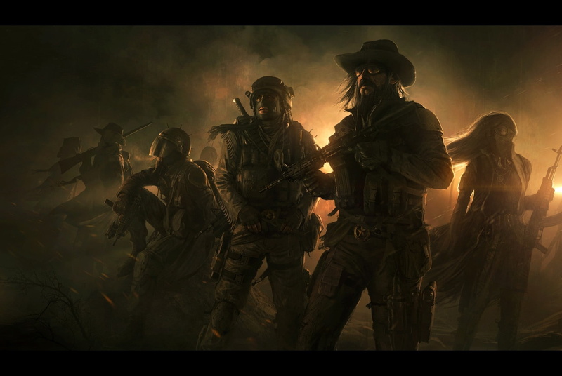 Video Games, apocalyptic, aircraft, desert, guns, hd, games, hats, video, wallin, war, rangers, concepts, cowboy, wasteland, art, 720P, concept, post