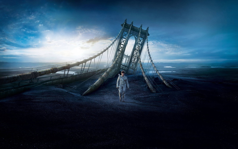 Oblivion, illustration, man, bridge, HD, 2013, 2K