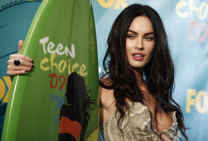 2K, Dress, green, surfboard, Brunette, Beauty, Megan Fox
