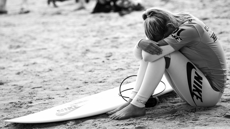 ponytail, 2K, women, Nike, monochrome, surfboards, photography