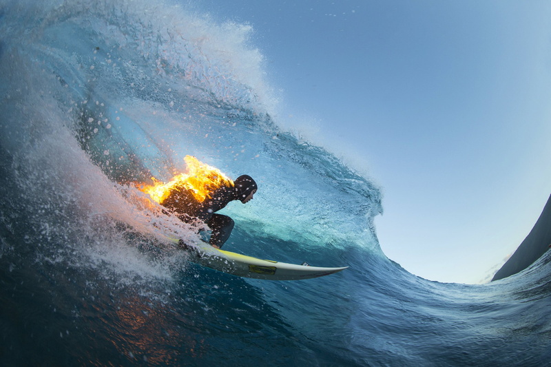 fire, surfing, Jamie OBrien, 1080P, waves, surfboards, photography